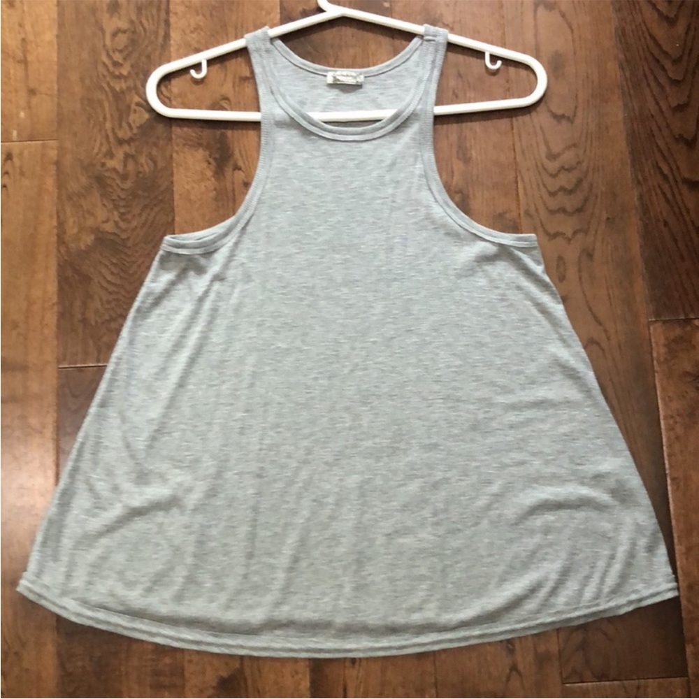 Free People Intimately Ribbed Gray Tank Top - Picture 2 of 4